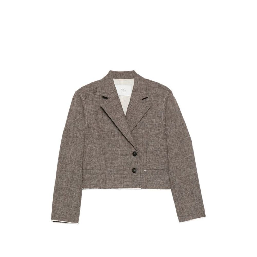 Tela Brown Jackets - Cropped Jackets Women